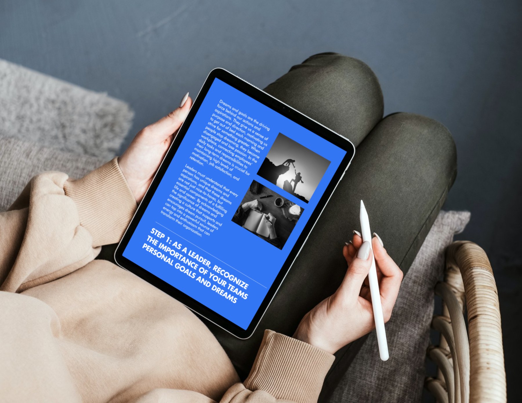 Prosper Through Connection toolkit open on a tablet